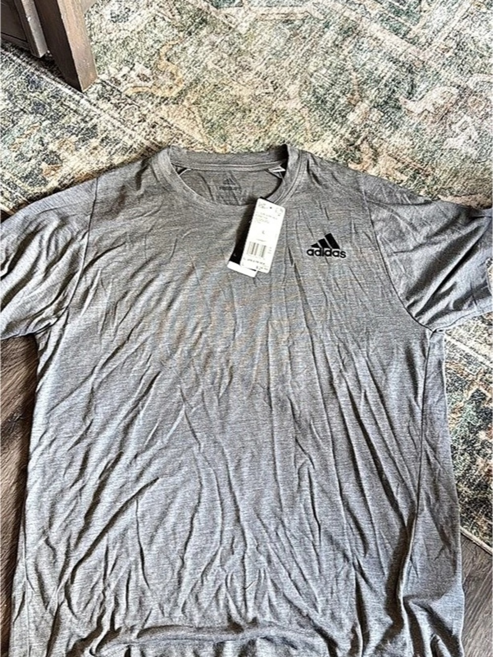 adidas FL SPR A PR HEA ER/19 Short Sleeve Tee Gray Large